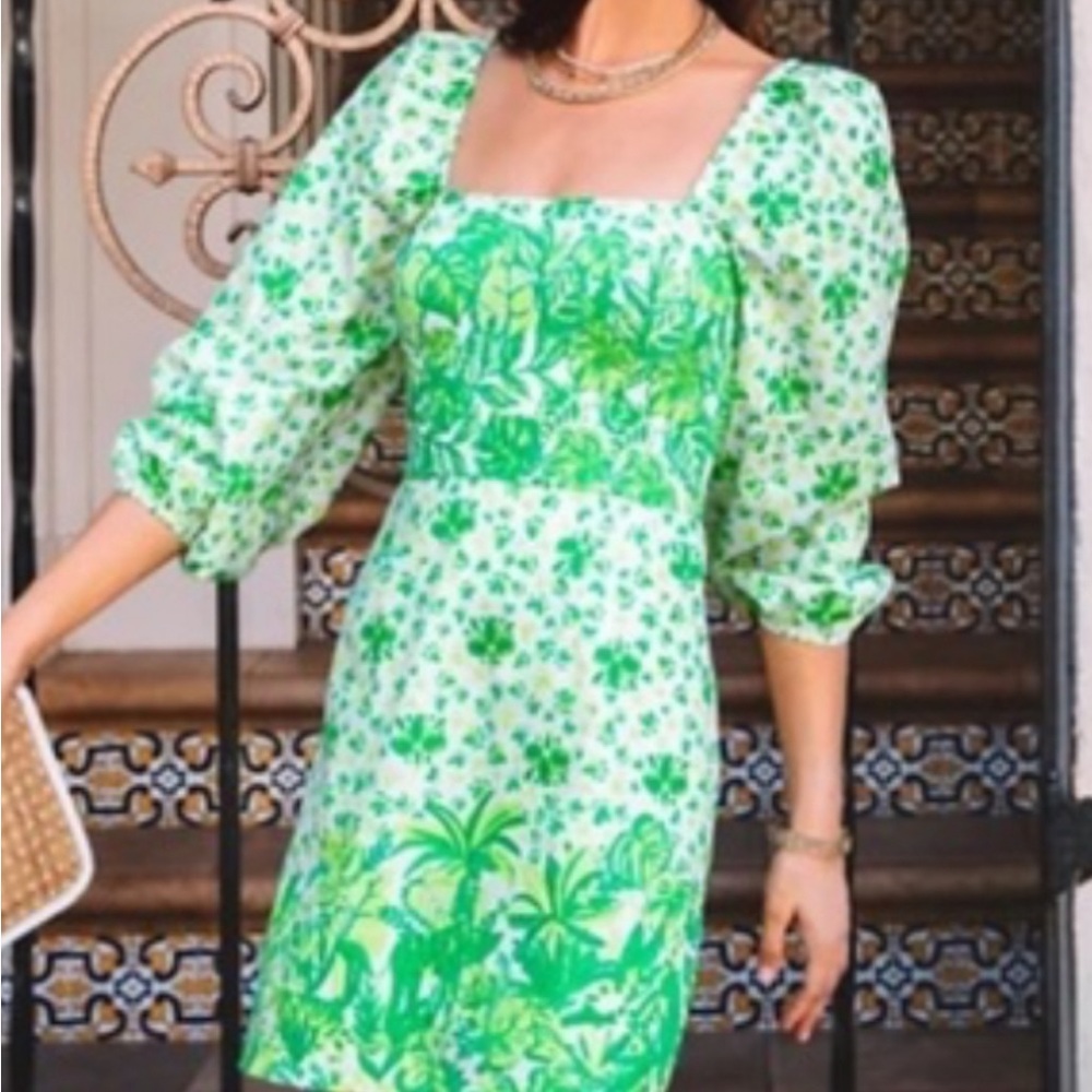 Lilly Pulitzer Esteli Romper in Resort White / Palm Beach Party Animal - Size 8